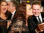 MELBOURNE, AUSTRALIA - MAY 03:  Karl Stefanovic is kissed by Chrissie Swan as they pose for a selfie at the 57th Annual Logie Awards at Crown Palladium on May 3, 2015 in Melbourne, Australia.  (Photo by Scott Barbour/Getty Images)