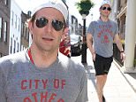 Picture Shows: Bradley Cooper  May 27, 2015
 
 Bradley Cooper seen out and about in London, UK. Bradley dressed casually in a backward baseball cap, a Philadelphia 'City of Brotherly Love' t-shirt, black shorts and black trainers.
 
 Exclusive All Rounder
 WORLDWIDE RIGHTS
 
 Pictures by : FameFlynet UK © 2015
 Tel : +44 (0)20 3551 5049
 Email : info@fameflynet.uk.com