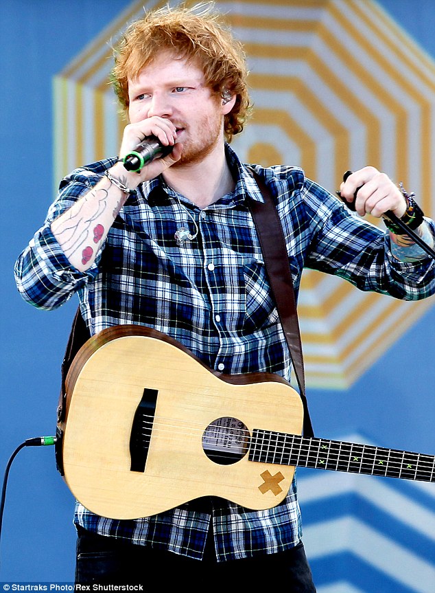 Doing what he does best: On Friday morning, Ed performed as part of the Good Morning America Summer Concert Series in New York