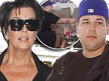 Please contact X17 before any use of these exclusive photos - x17@x17agency.com   Kris Jenner heads to Paris for Kim's wedding with Rob who has gained a lot of weight since rehab.  Sunday May 18, 2014 EXCL