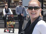 Amy Adams and hubby Darren Le Gallo stop by Pavilions market in West Hollywood. The couple picked up the essentials; eggs, booze, and baby wipes. May 29, 2015 X17online.com