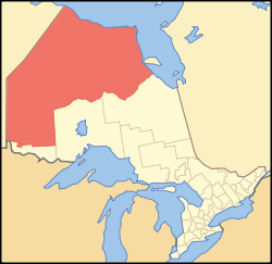 Location of Kenora District in Ontario