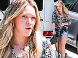 6.JUNE.2015 - SHERMAN OAKS - USA\n*STRICTLY AVAILABLE FOR UK AND GERMANY USE ONLY*\n** EXCLUSIVE ALL ROUND PICTURES **\n27-YEAR OLD SINGER AND ACTRESS HILARY DUFF AND HER SON LUCA STOP BY A FRIEND'S HOUSE IN SHERMAN OAKS\nBYLINE MUST READ : XPOSUREPHOTOS.COM\n***UK CLIENTS - PICTURES CONTAINING CHILDREN PLEASE PIXELATE FACE PRIOR TO PUBLICATION ***\n*UK CLIENTS MUST CALL PRIOR TO TV OR ONLINE USAGE PLEASE TELEPHONE 0208 344 2007*\n