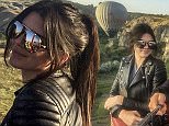 NEVSEHIR, TURKEY - JUNE 10: US model Kendall Jenner (L) poses for a photo on a hot air balloon as she visits Cappadocia after she attended the 20th Dosso Dossi Fashion Show on Tuesday, in Nevsehir, Turkey on June 10, 2015. (Photo by Dosso Dossi Fashion Show/Anadolu Agency/Getty Images)