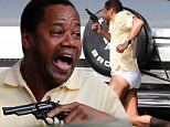 **PREMIUM RATES APPLY**  Cuba Gooding jr. brandishes a pistol in his underpants on the set of the upcoming drama 'American Crime Story: The People Vs OJ Simpson. The star, who plays O.J., was seen leaping out of a White Ford Bronco with a pistol, wearing only a yellow shirt, shoes, socks and underpants. \n\nPictured: Cuba Gooding Jr.\nRef: SPL1050849  100615   EXCLUSIVE\nPicture by: Splash News\n\nSplash News and Pictures\nLos Angeles:310-821-2666\nNew York:212-619-2666\nLondon:870-934-2666\nphotodesk@splashnews.com\n