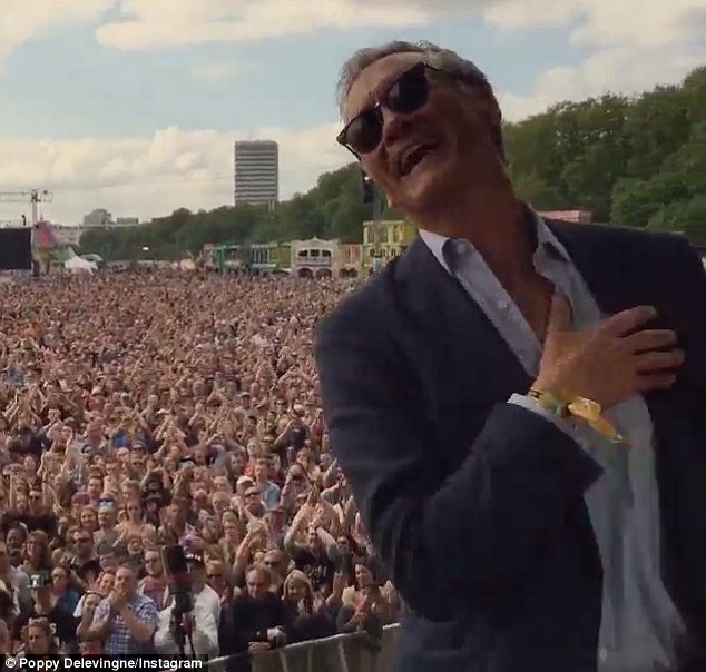 Oh what a night! Poppy uploaded a fun Instagram video of Charles having a ball on stage with the huge Hyde Park crowd in the background 