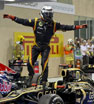 Kimi Raikkonen celebrates after winning