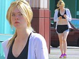 June 30, 2015: Elle Fanning is seen arriving at a fitness studio today in Los angeles, California.\nMandatory Credit: Lek/INFphoto.com Ref.: infusla-298