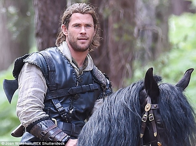 Dashing: As ever, the Australian hunk cut a handsome figure on his steed