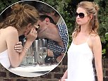 EXCLUSIVE ALL ROUNDER Matt Smith and Lily James enjoy a romantic al fresco dinner together in London. The happy couple kissed and laughed as they ate outside in the balmy summer weather.
Please byline: Vantagenews.co.uk