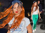 Rihanna arrives at a recording studio in NYC.

Pictured: Rihanna 
Ref: SPL1073235  070715  
Picture by:  TJDH Imagez / Splash News

Splash News and Pictures
Los Angeles: 310-821-2666
New York: 212-619-2666
London: 870-934-2666
photodesk@splashnews.com