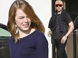 Los Angeles, CA - Former co-stars Ryan Gosling and Emma Stone bump into each other at Riverfront Stages. The pair will officially star in Damien Chazelleís musical La La Land, per a press release from Lionsgate and Summit Entertainment. They previously appeared opposite each other in Crazy, Stupid, Love and Gangster Squad. Originally, Miles Teller, who starred in Whiplash, and Emma Watson had been attached to the film, but other projects forced the pair to drop from contention. La La Land will arrive in theaters next summer, on July 15, 2016. \nAKM-GSI     July 7, 2015\nTo License These Photos, Please Contact :\nSteve Ginsburg\n(310) 505-8447\n(323) 423-9397\nsteve@akmgsi.com\nsales@akmgsi.com\nor\nMaria Buda\n(917) 242-1505\nmbuda@akmgsi.com\nginsburgspalyinc@gmail.com