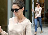 Actress Katie Holmes, wearing jeans, a brown sweater and suede ankle boots, runs errands in New York City on July 9, 2015.\n\nPictured: Katie Holmes\nRef: SPL1074363  090715  \nPicture by: Christopher Peterson/Splash News\n\nSplash News and Pictures\nLos Angeles: 310-821-2666\nNew York: 212-619-2666\nLondon: 870-934-2666\nphotodesk@splashnews.com\n