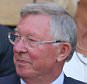 left to right Thierry Henry , Andrea Rajacic and Sir Alex Ferguson take their seats on Centre court