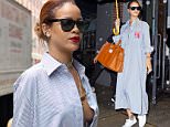 EXCLUSIVE: Rihanna steps out in an oversized shirt dress and Puma sneakers on a rainy day in New York City.

Pictured: Rihanna
Ref: SPL1075230  090715   EXCLUSIVE
Picture by: TK / JosiahW / Splash News

Splash News and Pictures
Los Angeles: 310-821-2666
New York: 212-619-2666
London: 870-934-2666
photodesk@splashnews.com