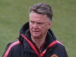MANCHESTER, ENGLAND - MAY 08:  (EXCLUSIVE COVERAGE) Manager Louis van Gaal of Manchester United in action during a first team training session at Aon Training Complex on May 8, 2015 in Manchester, England.  (Photo by John Peters/Man Utd via Getty Images)