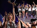 EAST RUTHERFORD, NJ - JULY 10:  Singer/songwriter Taylor Swift performs onstage with model Heidi Klum and the U.S. Women's World Cup champions during The 1989 World Tour Live at MetLife Stadium on July 10, 2015 in East Rutherford, New Jersey.  (Photo by Larry Busacca/LP5/Getty Images for TAS)