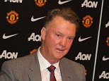 MANCHESTER, ENGLAND - JULY 10:  Manager Louis van Gaal of Manchester United speaks at a press conference to announce the signing of Memphis Depay at Old Trafford on July 10, 2015 in Manchester, England.  (Photo by John Peters/Man Utd via Getty Images)