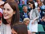 LONDON, ENGLAND - JULY 11:  Michelle Dockery attends day twelve of the Wimbledon Lawn Tennis Championships at the All England Lawn Tennis and Croquet Club on July 11, 2015 in London, England.  (Photo by Julian Finney/Getty Images)