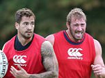 BAGSHOT, ENGLAND - JULY 08:  Chris Robshaw, the England captain, powers forward as he sprints during the England training session held at Pennyhill Park on July 8, 2015 in Bagshot, England.  (Photo by David Rogers/Getty Images)