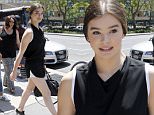U.S actress/model Hailee Steinfeld is seen walking out of a radio station in Downtown Manhattan, New York, 10 July 2015.\n10 July 2015.\nPlease byline: Vantagenews.co.uk