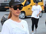 NEW YORK, NY - JULY 10:  Singer Rihanna is seen walking from the GYM in Soho on July 10, 2015 in New York City.  (Photo by Raymond Hall/GC Images)