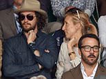 LONDON, ENGLAND - JULY 12:  Aaron Taylor-Johnson, Sam Taylor-Johnson and Jeremy Piven attend day 13 of the Wimbledon Tennis Championships at Wimbledon on July 12, 2015 in London, England.  (Photo by Karwai Tang/WireImage)
