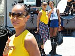 EXCLUSIVE: Jada Pinkett-Smith and daughter Willow Smith are seen at the flea market in Hollywood, California. The Magic Mike 2 star and her R&B singer daughter are seen shopping and taking pics with a plethora of fans in the area before making their exit. \n\nPictured: Jada Pinkett-Smith and Willow Smith\nRef: SPL1077713  120715   EXCLUSIVE\nPicture by: DutchLabUSA / VLUV / Splash News\n\nSplash News and Pictures\nLos Angeles: 310-821-2666\nNew York: 212-619-2666\nLondon: 870-934-2666\nphotodesk@splashnews.com\n