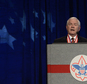 FILE - In this May 23, 2014, file photo, former Defense Secretary Robert Gates addresses the Boy Scouts of America's annual meeting in Nashville, Tenn., after being selected as the organization's new president. The executive committee of the Boy Scouts of America has unanimously approved a resolution that would end the organization's blanket ban on gay adult leaders and let individual scout units set their own policy on the long-divisive issue. The committee action follows an emphatic speech in May by the BSA's president, the former defense secretary declaring that the longstanding ban on participation by openly gay adults was no longer sustainable. (AP Photo/Mark Zaleski, File)