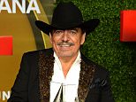 HOLLYWOOD, CA - OCTOBER 09:  Singer Joan Sebastian poses in the pressroom with the awards for 'Ranchero/Mariachi Album "13 Celebrando El 13' and Ranchero/Mariachi Artist of the year at the 2013 Billboard Mexican Music Awards held at the Dolby Theatre on October 9, 2013 in Hollywood, California.  (Photo by Mark Davis/Getty Images)