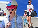 Picture Shows: Jackson Theron, Charlize Theron  July 10, 2015
 
 Actress and proud mom Charlize Theron was spotted wearing a 'Frozen' wig while goofing around during lunch with her son Jackson at a Mexican seafood restaurant in Silverlake, California.
 
 Exclusive - All Round
 UK RIGHTS ONLY
 
 Pictures by : FameFlynet UK © 2015
 Tel : +44 (0)20 3551 5049
 Email : info@fameflynet.uk.com