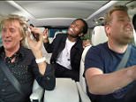 15 July 2015 - Los Angeles - USA  **** STRICTLY NOT AVAILABLE FOR USA ***  Rod Stewart joins The Late Late Show's James Corden for some carpool karaoke. Stewart and Corden began their drive by singing Stewartís song First Cut Is The Deepest. Corden then asked Stewart about his craziest 'rock and roll moment'  and Stewart said:" It was the drinking and shagging and the drinking and the shagging!" Stewart also admitted he would often 'smash up hotel rooms' while with the band The Faces and revealed the band were once banned from all Holiday Inn hotels. Next, A$AP Rocky popped up in the backseat to sing In A Broken Dream which the rapper samples on his new track Everyday. Stewart and Corden then sang Do Ya Think Iím Sexy? and Maggie May, which is about an older woman with whom Stewart had sex. Corden asked: ìIs that the last time you slept with an older woman?î before Stewart jokingly told him to: 'Shut up!" The talk show host also called Stewartís hair a 'work of art' and touched it.