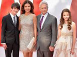 LONDON, ENGLAND - JULY 08:  Catherine Zeta Jones and actor Michael Douglas with thier children Dylan and Carys as they attend the European Premiere of Marvel's "Ant-Man" at the Odeon Leicester Square on July 8, 2015 in London, England.  (Photo by Anthony Harvey/Getty Images)