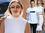 14.JULY.2015 - NEW YORK - USA
*** STRICTLY NOT AVAILABLE FOR MAIL ONLINE AND ANY ONLINE SUBSCRIPTION DEALS UNLESS FEE AGREED PRIOR TO USAGE***
AMERICAN FASHION MODEL GIGI HADID AND AMERICAN SINGER AND ACTOR JOE JONAS TAKE A WALK IN SOHO AFTER LUNCHING AT ST. AMBROEUS IN NYC. 
BYLINE MUST READ : XPOSUREPHOTOS.COM
***UK CLIENTS - PICTURES CONTAINING CHILDREN PLEASE PIXELATE FACE PRIOR TO PUBLICATION ***
**UK CLIENTS MUST CALL PRIOR TO TV OR ONLINE USAGE PLEASE TELEPHONE 44 208 344 2007**