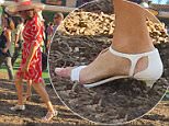 EXCL ALL-ROUND. Coleman-Rayner.\nSan Diego, CA. USA. July 16, 2015.\nCaitlyn Jenner experiences women's problems as she gets her high heels stuck in the dirt on the opening day at the Del Mar Races in San Diego. Jenner was seen parading in a red wrap-dress with rumored transgender girlfriend Candis Cayne.\nCREDIT MUST READ: Karl Larsen/Coleman-Rayner\nTel US (001) 323 545 7584 - Mobile\nTel US (001) 310 474 4343 - Office\nwww.coleman-rayner.com
