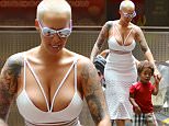Picture Shows: Sebastian Thomaz, Amber Rose  July 19, 2015\n \n Model Amber Rose takes her son Sebastian to see a movie at the Sherman Oaks Gallery in Sherman Oaks, California.\n \n Non Exclusive\n UK RIGHTS ONLY\n \n Pictures by : FameFlynet UK © 2015\n Tel : +44 (0)20 3551 5049\n Email : info@fameflynet.uk.com