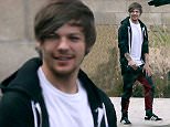 EXCLUSIVE: Louis Tomlinson is all smiles as he makes a flying visit to Los Angeles in between One Direction's Canadian shows. The British boy band member appeared happy and relaxed as he stepped off a private jet in LA - where the mother of his unborn baby lives. Louis, who was dressed down in a black hoodie and white t-shirt, was seen chatting to people before climbing into a black Escalade. His trip to LA will only be brief as One Direction, who played a concert in Vancouver on July 17, have another Canadian show scheduled in Edmonton on July 21. These photos, taken on July 19, mark the first time Louis has been seen off-stage since it emerged that LA-based stylist Briana Jungwirth is pregnant with his child.