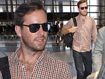 Armie Hammer casual and cute at LAX. He's been out and about promoting his new project The Man From UNCLE Sunday, July 19, 2015. X17online.com