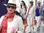 EXCLUSIVE: Catherine Zeta Jones with daughter Carys and mother Patricia arrive at JFK airport in NYC. Catherine was clutching two tangerine Hermes Birkin Ostrich bags. One of her bags sell for $40,000! Three generations walked thru the airport. 

Pictured: Catherine Zeta Jones, Carys Zeta Douglas, Patricia Fair
Ref: SPL1078560  190715   EXCLUSIVE
Picture by: Ron Asadorian / Splash News

Splash News and Pictures
Los Angeles: 310-821-2666
New York: 212-619-2666
London: 870-934-2666
photodesk@splashnews.com