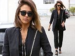 Picture Shows: Jessica Alba  July 20, 2015
 
 "Sin City" star Jessica Alba runs errands in Culver City, California. Jessica was looking smart for her outing in a black pantsuit and black heels. It was recently announced that her Honest Company will soon be opening up kiosks in five airports across the United States.
 
 Exclusive All Rounder
 UK RIGHTS ONLY
 
 Pictures by : FameFlynet UK © 2015
 Tel : +44 (0)20 3551 5049
 Email : info@fameflynet.uk.com