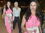 OIC - XCLUSIVEPIX.COM - EXCLUSIVE - MUST AGREE FEES BEFORE USAGE - CALL 077688 36669 - \nMichael Douglas and Catherine Zeta Jones seen enjoying a dinner date at the Cala Di Volpe Hotel in Sardinia. The couple also enjoyed listening to singer Natalie Imbruglia on the 26th July 2015.  Photo Xclusive Pix 077688 36669/ 0203 174 1069 \n