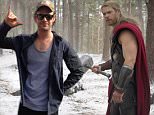 No Merchandising. Editorial Use Only. No Book Cover Usage\nMandatory Credit: Photo by Courtesy Ev/REX Shutterstock (4710594k)\nChris Evans, Chris Hemsworth as Thor\n'Avengers: Age of Ultron' - 2015\n\n
