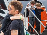 30 JULY 2015 SYDNEY AUSTRALIA..EXCLUSIVE PICTURES..Ricky Martin pictured with his family leaving Sky Zone after an hour of trampolining with his kids Matteo and Valentino. ..*No web without clearance*..MUST CALL PRIOR TO USE ..+61 2 9211-1088. ..Note: All editorial images subject to the following: For editorial use only. Additional clearance required for commercial, wireless, internet or promotional use.Images may not be altered or modified. Matrix Media Group makes no representations or warranties regarding names, trademarks or logos appearing in the images.