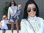 Picture Shows: Penelope Disick, Kourtney Kardashian, Reign Disick  August 03, 2015\n \n Pregnant reality star Kim Kardashian takes her daughter North to a friend's birthday party in Woodland Hills, California. Kim and North were joined at the party by Kourtney Kardashian and her children Mason, Penelope and Reign.\n \n Non-Exclusive\n UK RIGHTS ONLY\n \n Pictures by : FameFlynet UK © 2015\n Tel : +44 (0)20 3551 5049\n Email : info@fameflynet.uk.com