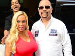NEW YORK, NY - JULY 29:  Television Personality Coco Austin and Actor Ice-T are seen in Soho on July 29, 2015 in New York City.  (Photo by Raymond Hall/GC Images)