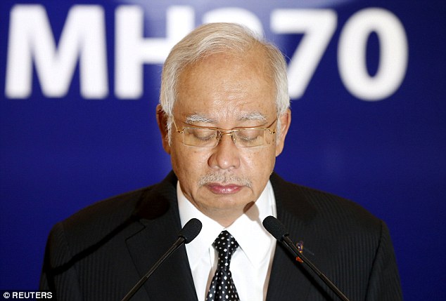 The confirmation was made in a press conference by Malaysian Prime Minister Najib Razak who said he was delivering the news with a 'heavy heart'