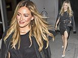 Hilary Duff wearing a black leather mini skirt and a sheer black midriff top was seen arriving at 'Craigs' Restaurant in West Hollywood, CA\n\nPictured: Hilary Duff\nRef: SPL1093435  040815  \nPicture by: SPW / Splash News\n\nSplash News and Pictures\nLos Angeles: 310-821-2666\nNew York: 212-619-2666\nLondon: 870-934-2666\nphotodesk@splashnews.com\n