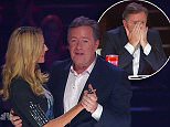 4 August 2015 - Los Angeles - USA  **** STRICTLY NOT AVAILABLE FOR USA ***  Piers Morgan returns to American's Got Talent as a guest judge - and ends up defending Mel B's honour! THe British star was sat between Mel B and Heidi Klum for the 'Judges Cut' show on AGT. And he ended up losing his cool with act Kayvon Zand, 28, from New York after the singer told Mel B she was: 'No Whitney Houston." Zand was annoyed after all the judges pressed their buzzer - and started arguing with them. But he took offence when former Spice Girl Mel told him his voice was not technically ready and he cut her off and asked: "Do you think youíre a better singer than me?î The crowd booed as Morgan stepped in and told him he was a brat and that he should show Mel some respect. Zand then tried to retract his nasty comments, but only dug himself in a deeper whole by saying,:ìSheís not like a Whitney Houston but sheís a good singer.î Also on the show Morgan got up and danced with Klum after boasting he was the