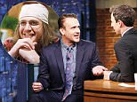 LATE NIGHT WITH SETH MEYERS -- Episode 242 -- Pictured: (l-r) Actor Jason Segel during an interview with host Seth Meyers on August 5, 2015 -- (Photo by: Lloyd Bishop/NBC/NBCU Photo Bank via Getty Images)