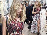 LONDON, UNITED KINGDOM - AUGUST 12:  (EXCLUSIVE COVERAGE) Victoria's Secret model Stella Maxwell seen leaving the Victoria's Secret store on New Bond Street on August 12, 2015 in London, England. (Photo by Neil Mockford/Alex Huckle/GC Images)